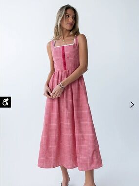 BOHME Kenzy Plaid Midi Dress